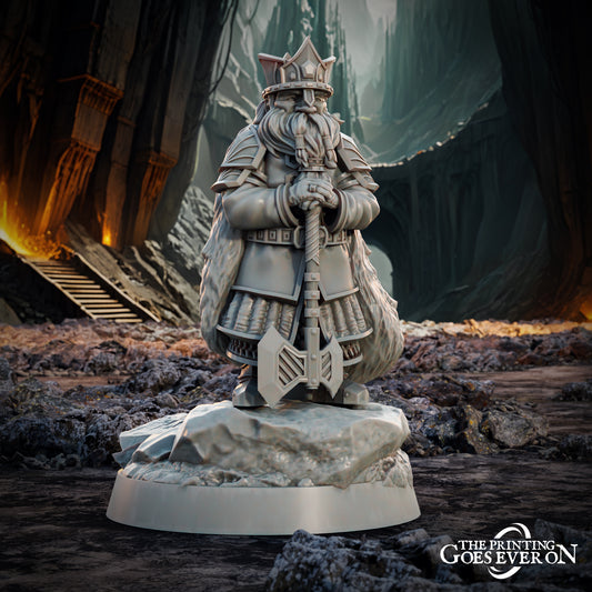 Product photo Tabletop 28mm The Printing Goes Ever On (TPGEO) 0: Dwarf King - Ancient Ruler of the Dwarven Realm