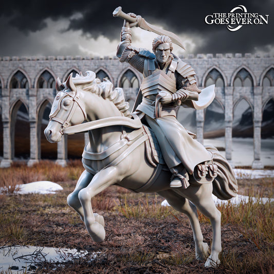 Product photo Tabletop 28mm The Printing Goes Ever On (TPGEO) 0: Elven Brothers - Mounted and Foot: Braver Elven Commanders