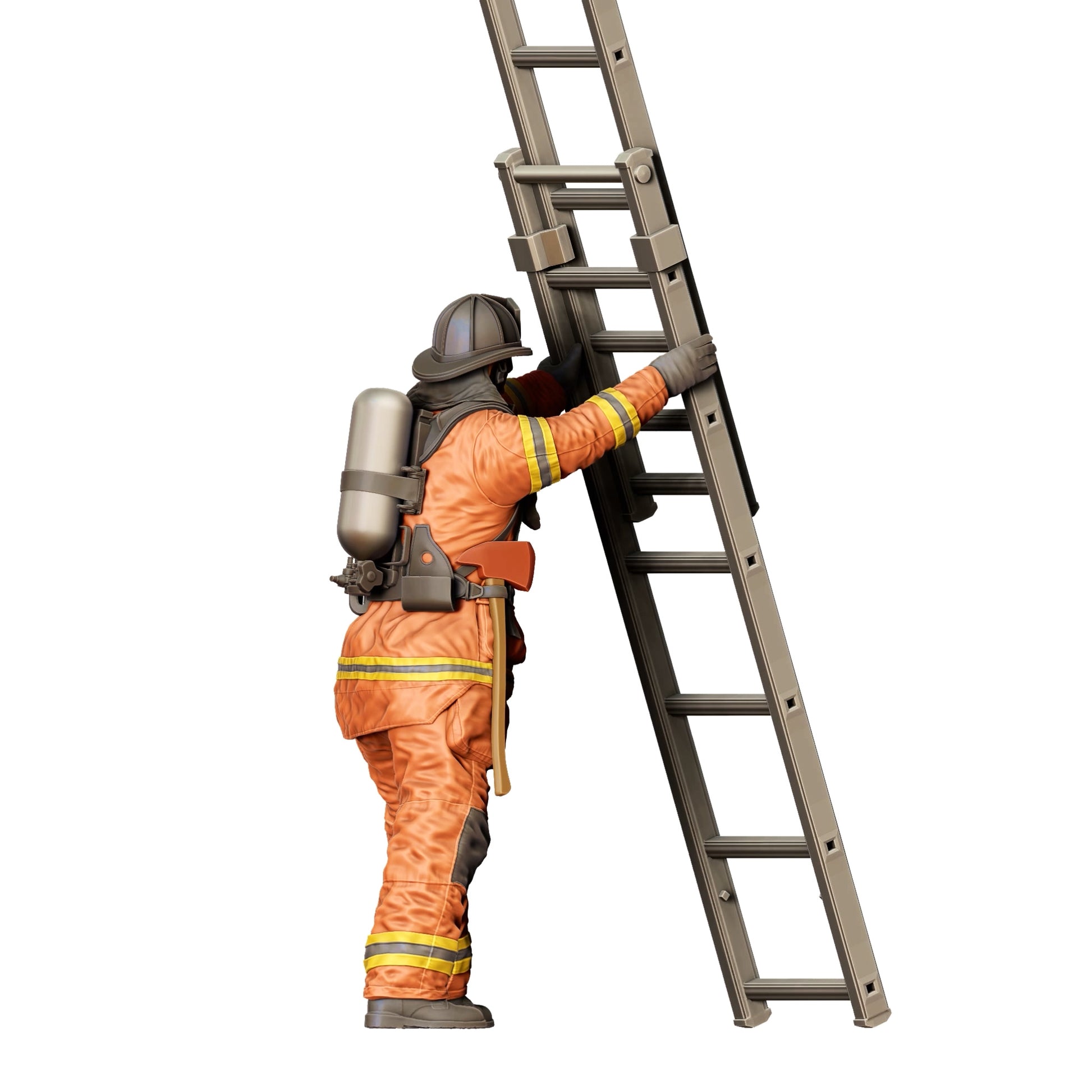 Diorama Model Building Product Photo 0: American Firefighter - Holding Ladder in Front (Ref. No. 309)