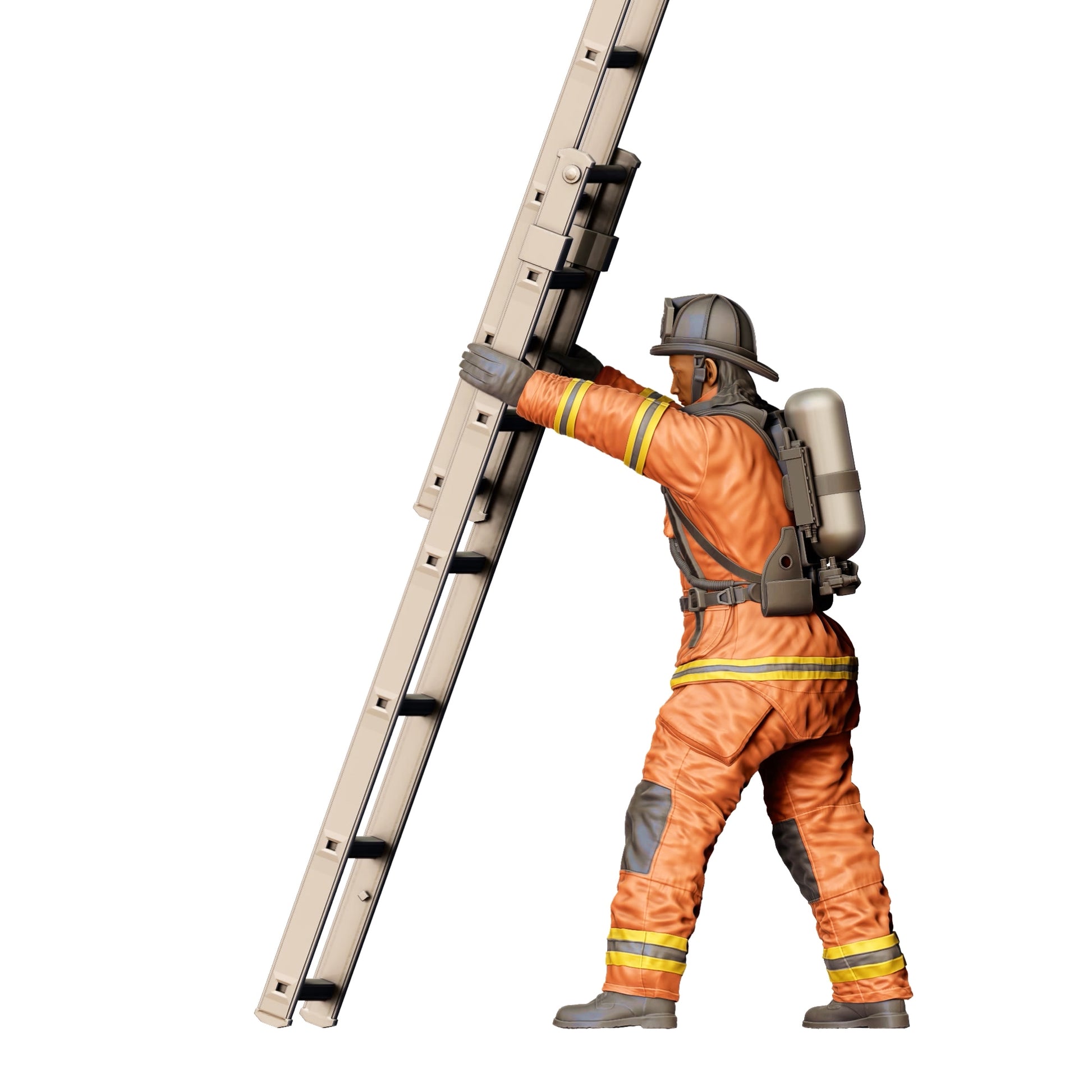 Diorama Model Building Product Photo 0: American Firefighter - Holding Ladder in Front (Ref. No. 309)