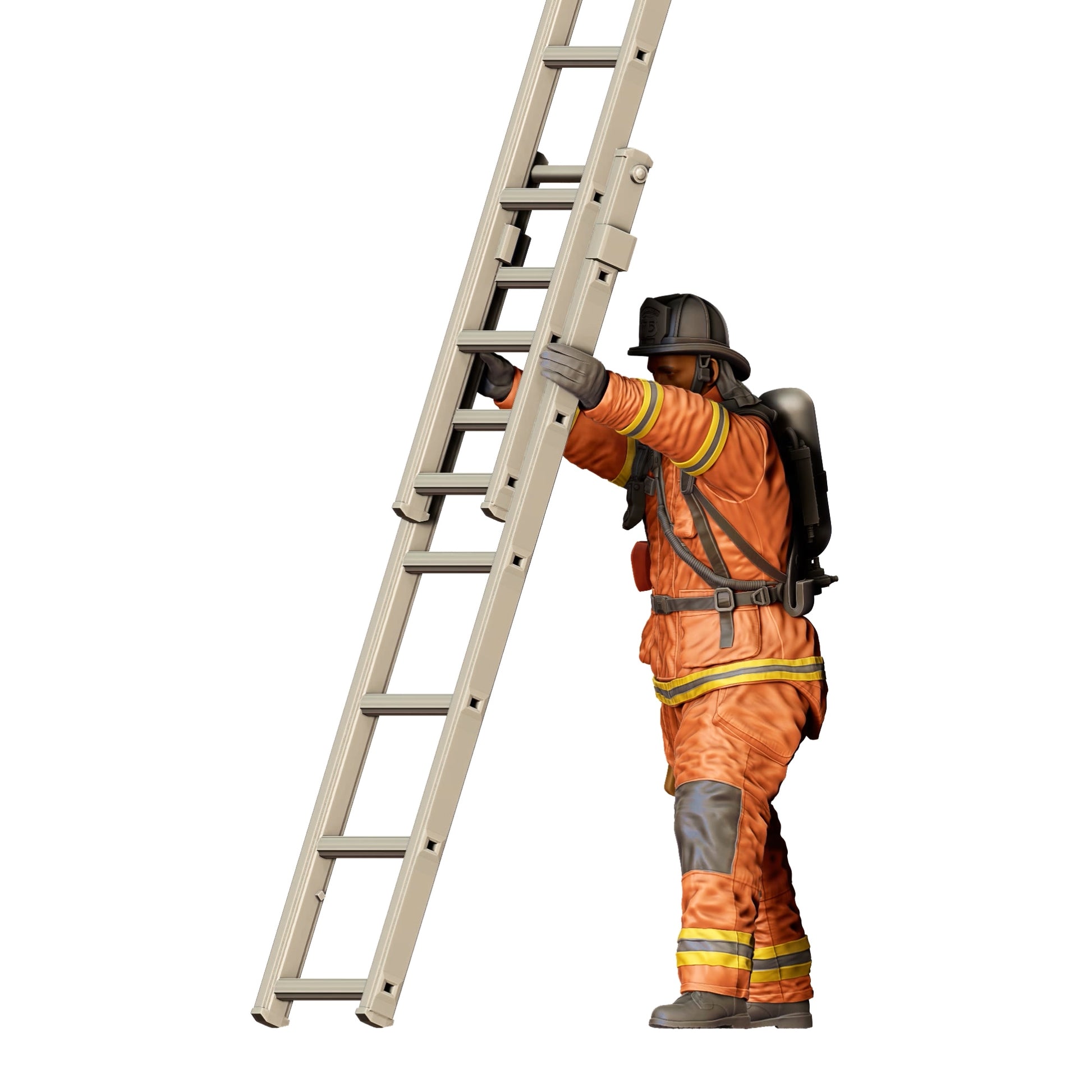 Diorama Model Building Product Photo 0: American Firefighter - Holding Ladder in Front (Ref. No. 309)