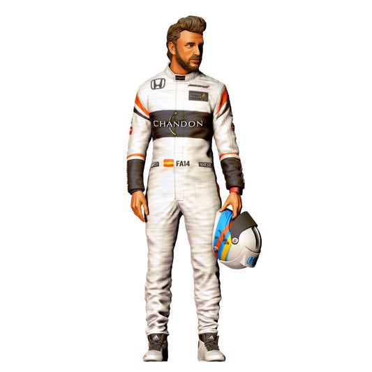 Diorama model building product photo 0: Racer in jumpsuit – figure holding helmet (Ref. No. 415)