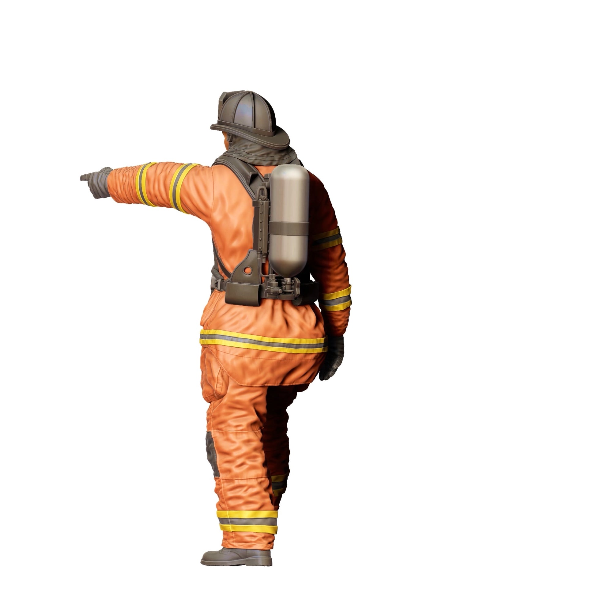 Diorama Model Building Product Photo 0: American Firefighter - With Protective Gear (Ref. No. 306)