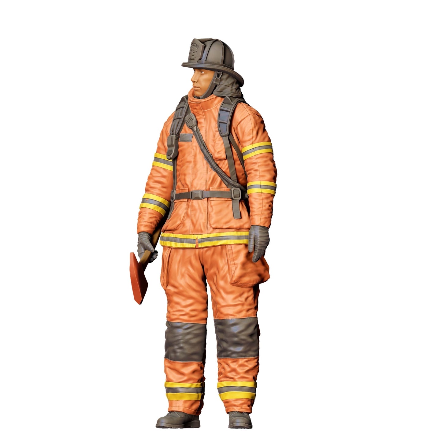 Diorama Modellbau Produktfoto 0: Feuerwehrmann Amerikanisch - Mit Axt (Ref. Nr. 308)