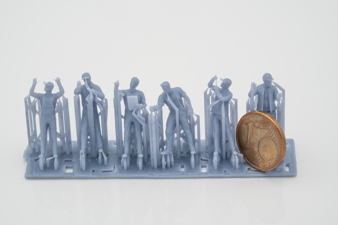 Product photo Figure H0, 1:72 - 0: Mechanic Figures Set (6 Figures)