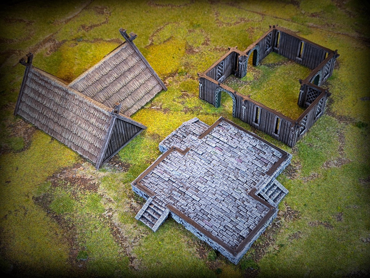 Produktfoto Tabletop 28mm Geländeteile, Häuser, Dekoration und Bits von Creation Conquest (CC) 0: Haus des Händlers - Kingdom Of Saxonia - Mittelalterliches Dorf der Pferdeherren