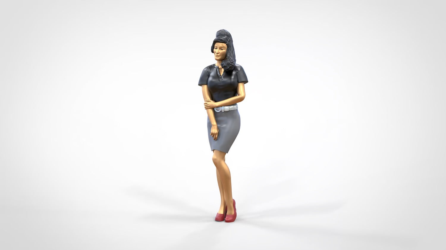 Product photo 0: Woman in skirt and blouse