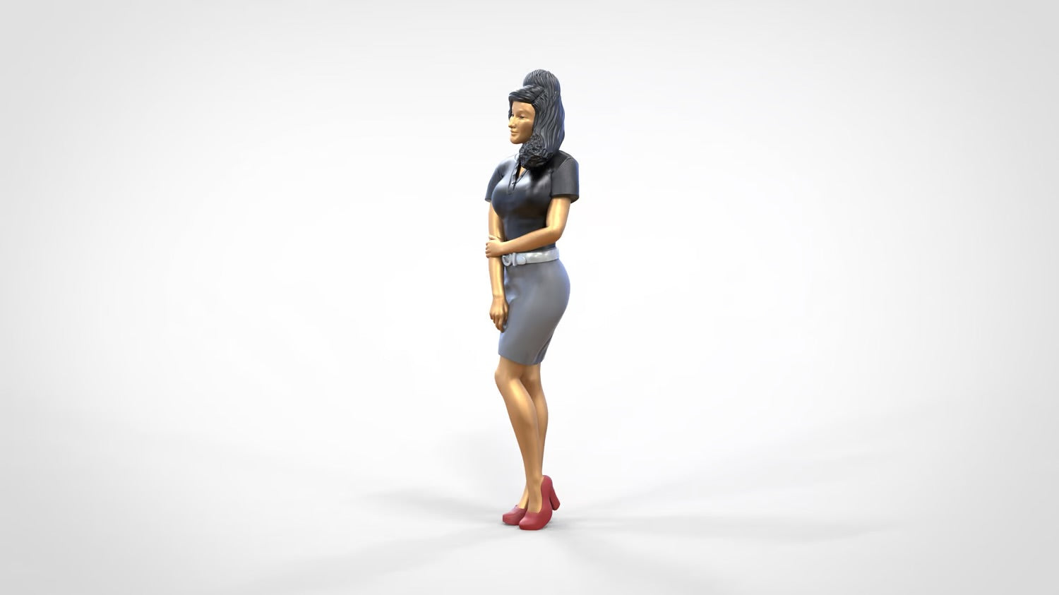 Product photo 0: Woman in skirt and blouse