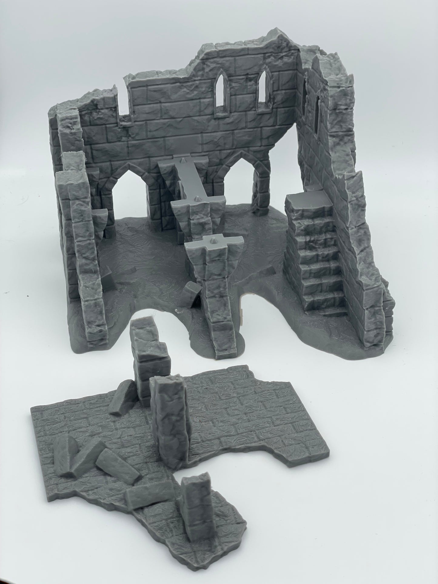 Produktfoto Tabletop 28mm The Printing Goes Ever On (TPGEO) 0: Ruine E - Trümmer einer mittelalterlichen Stadt - Zerstörtes Haus