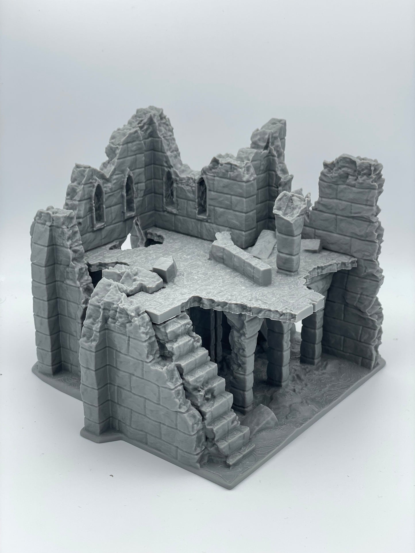 Product photo Tabletop 28mm The Printing Goes Ever On (TPGEO) 0: Ruin E - Debris of a medieval town - Destroyed house