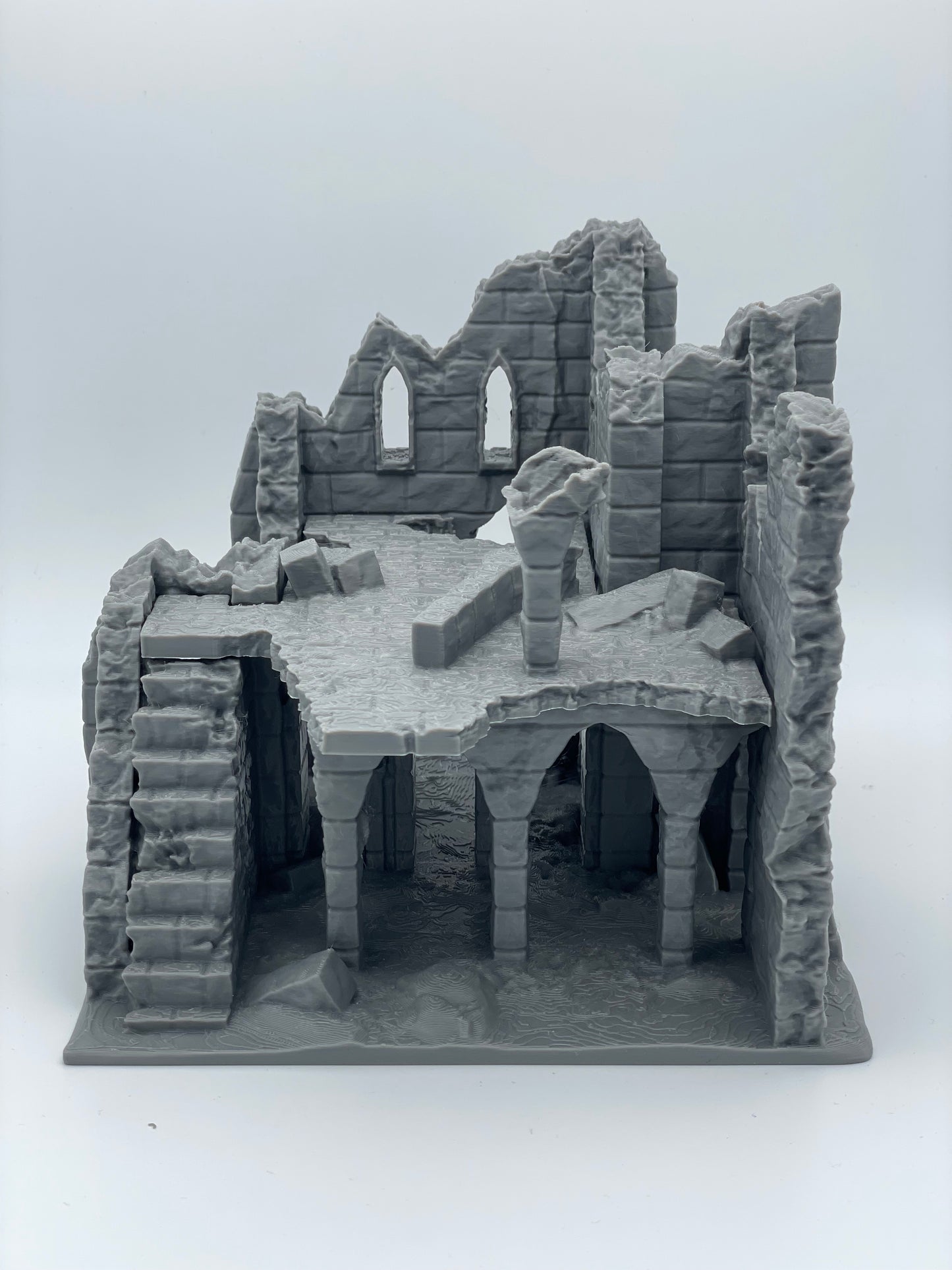 Product photo Tabletop 28mm The Printing Goes Ever On (TPGEO) 0: Ruin E - Debris of a medieval town - Destroyed house