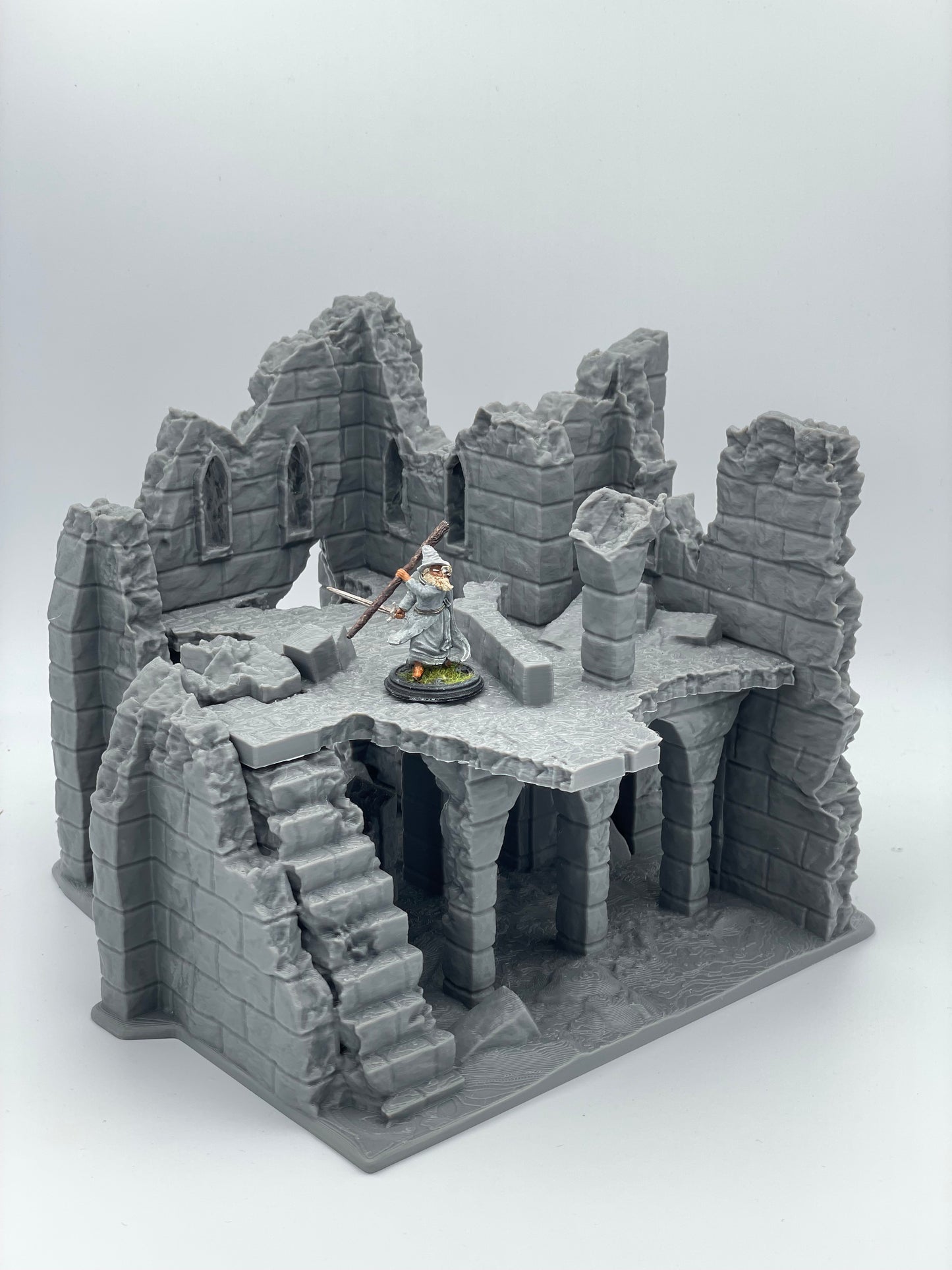 Product photo Tabletop 28mm The Printing Goes Ever On (TPGEO) 0: Ruin E - Debris of a medieval town - Destroyed house