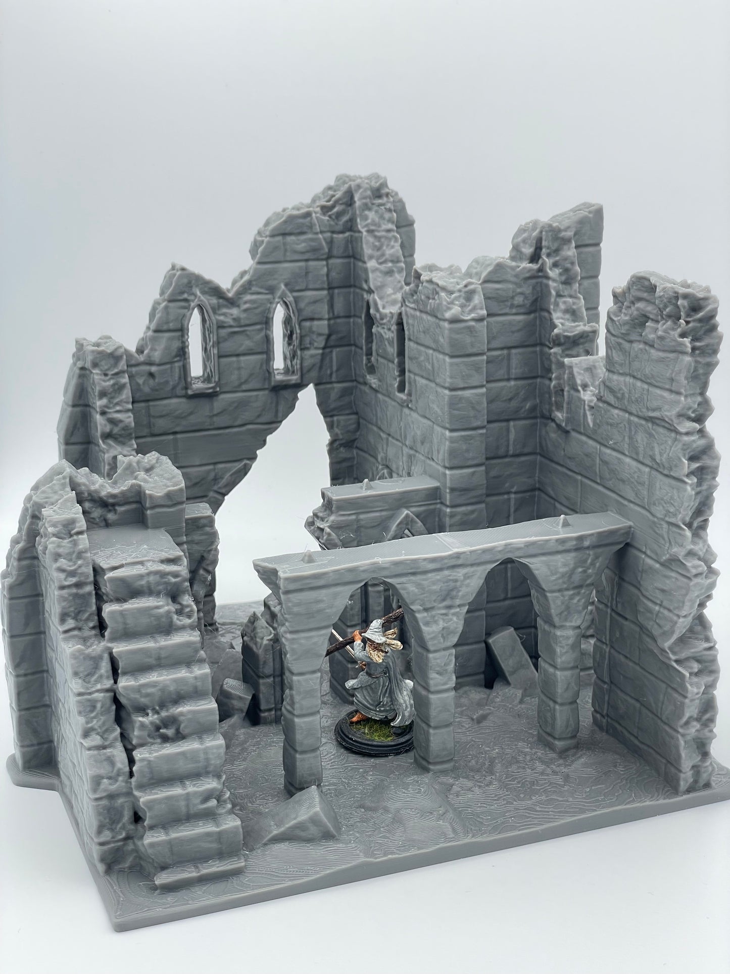 Product photo Tabletop 28mm The Printing Goes Ever On (TPGEO) 0: Ruin E - Debris of a medieval town - Destroyed house