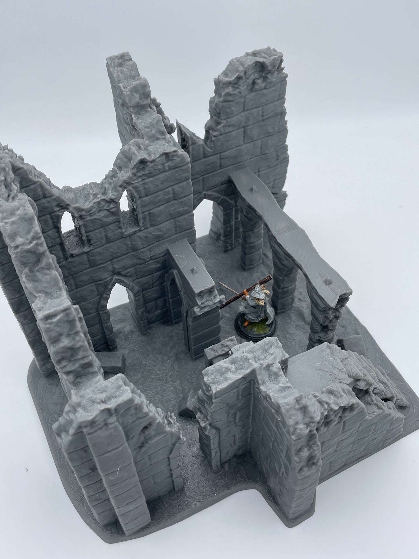 Product photo Tabletop 28mm The Printing Goes Ever On (TPGEO) 0: Ruin E - Debris of a medieval town - Destroyed house
