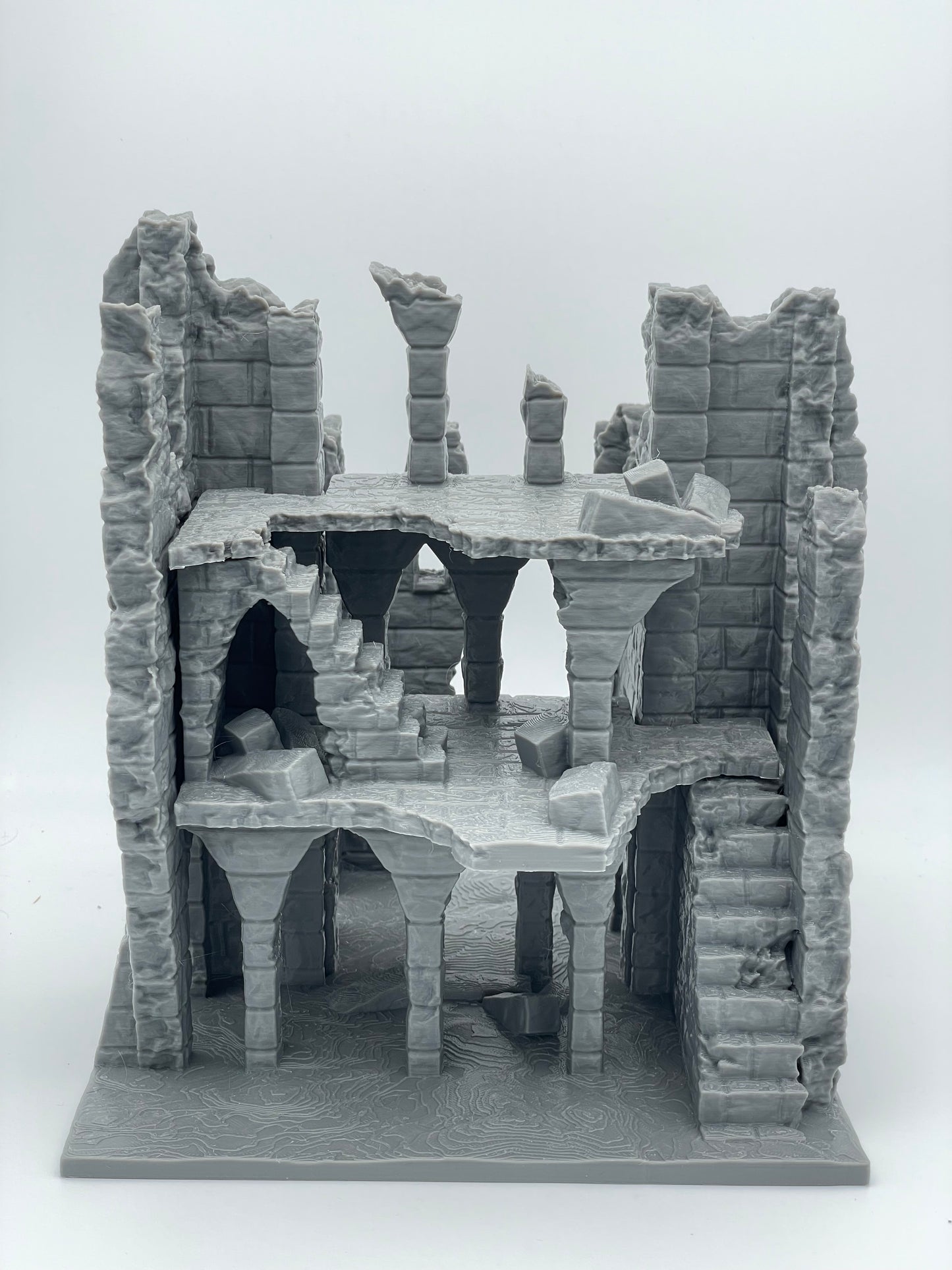 Product photo Tabletop 28mm The Printing Goes Ever On (TPGEO) 0: Ruin E - Debris of a medieval town - Destroyed house