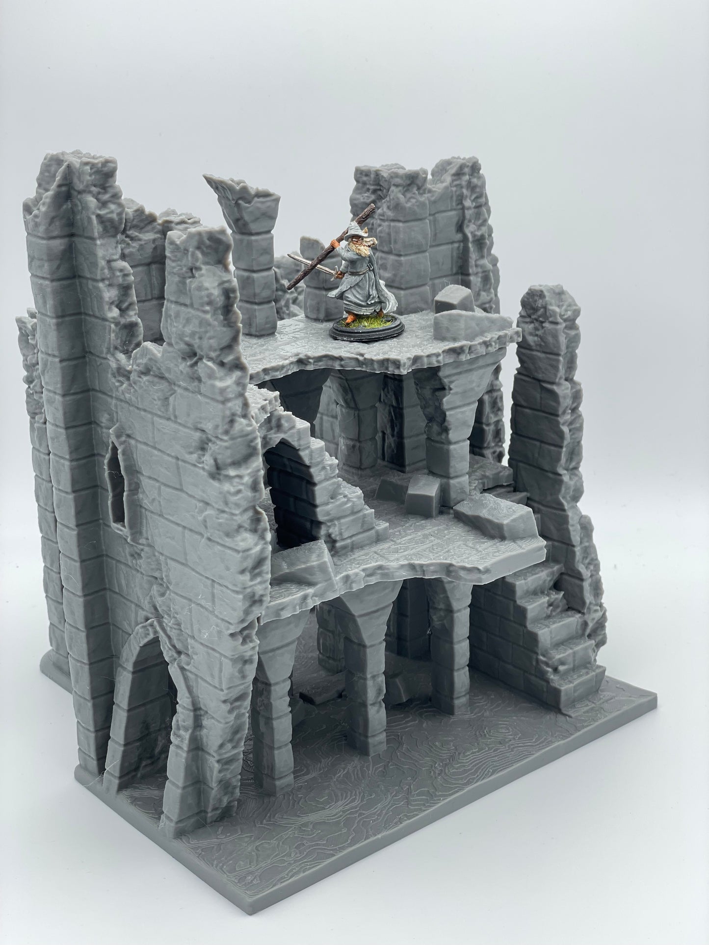 Product photo Tabletop 28mm The Printing Goes Ever On (TPGEO) 0: Ruin E - Debris of a medieval town - Destroyed house