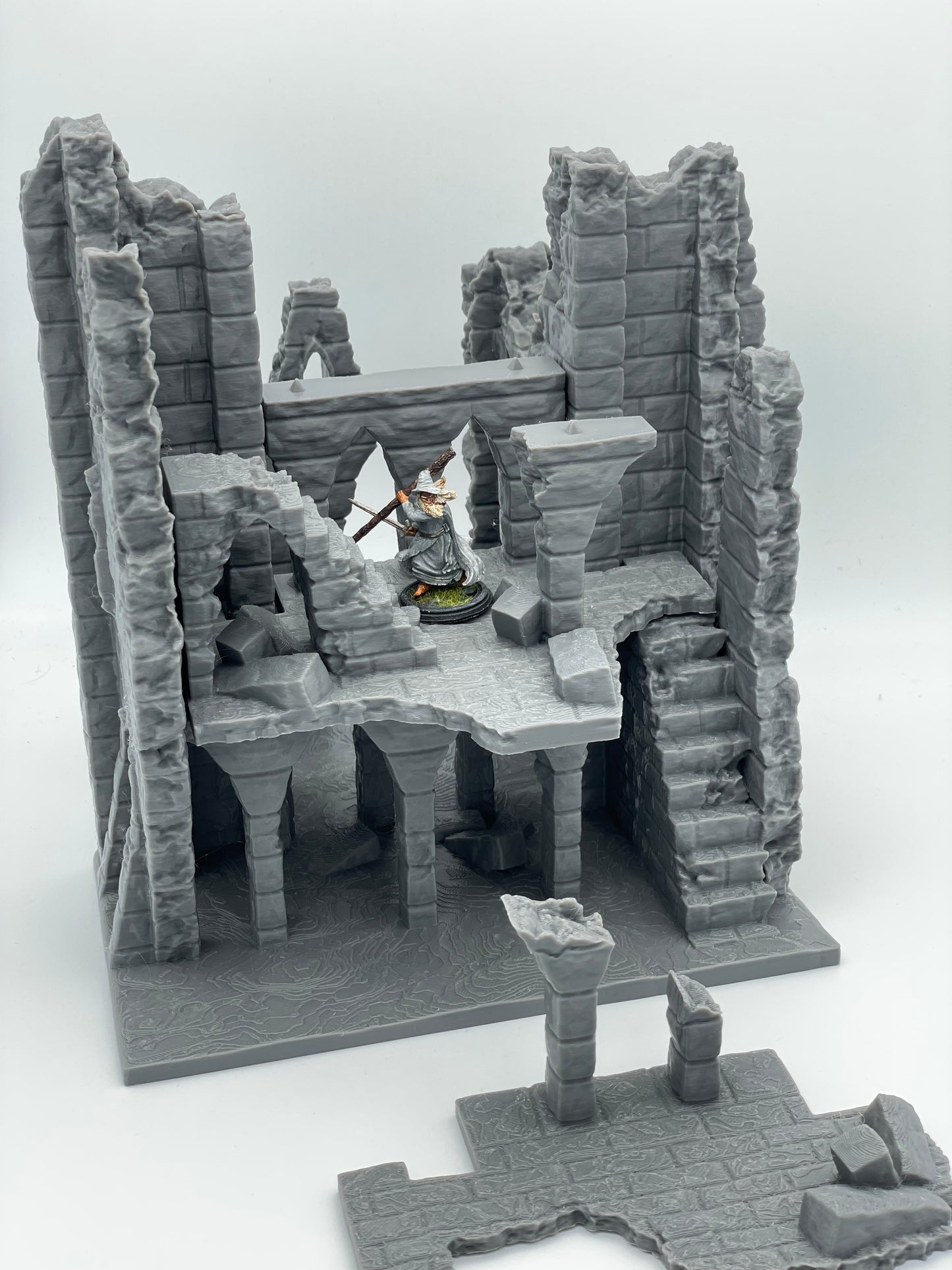 Product photo Tabletop 28mm The Printing Goes Ever On (TPGEO) 0: Ruin E - Debris of a medieval town - Destroyed house