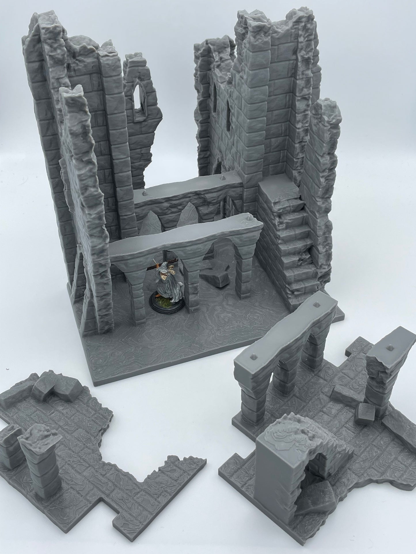 Product photo Tabletop 28mm The Printing Goes Ever On (TPGEO) 0: Ruin E - Debris of a medieval town - Destroyed house