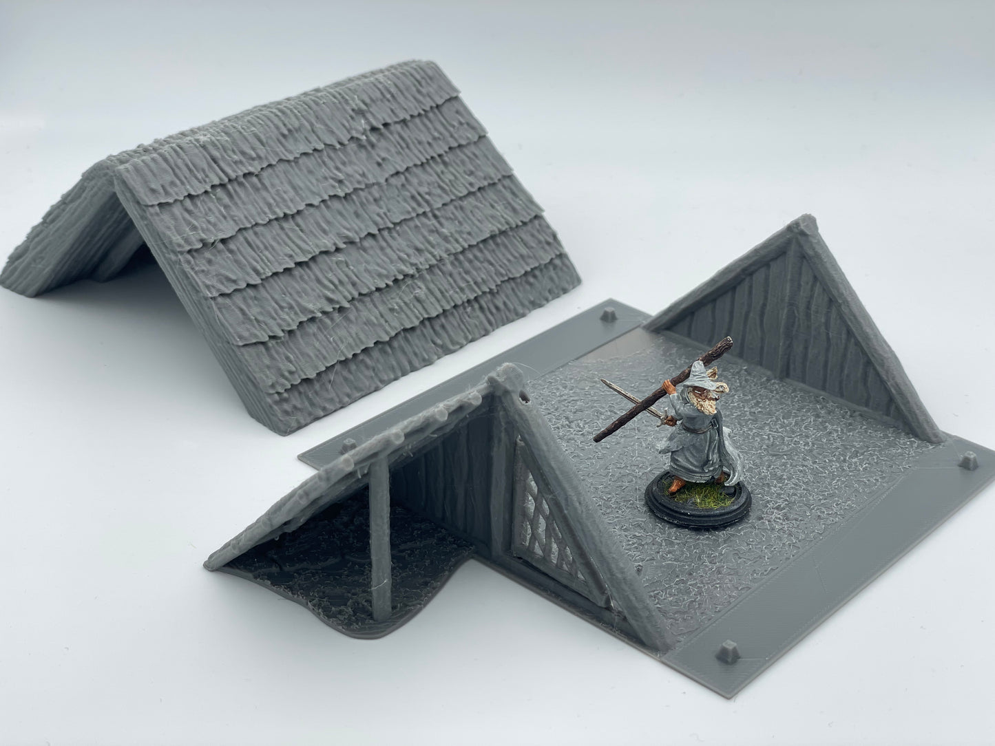 Product photo Tabletop 28mm The Printing Goes Ever On (TPGEO) 0: Native Hut A - Primitive Dwelling with Thatch Roof - Indigenous House