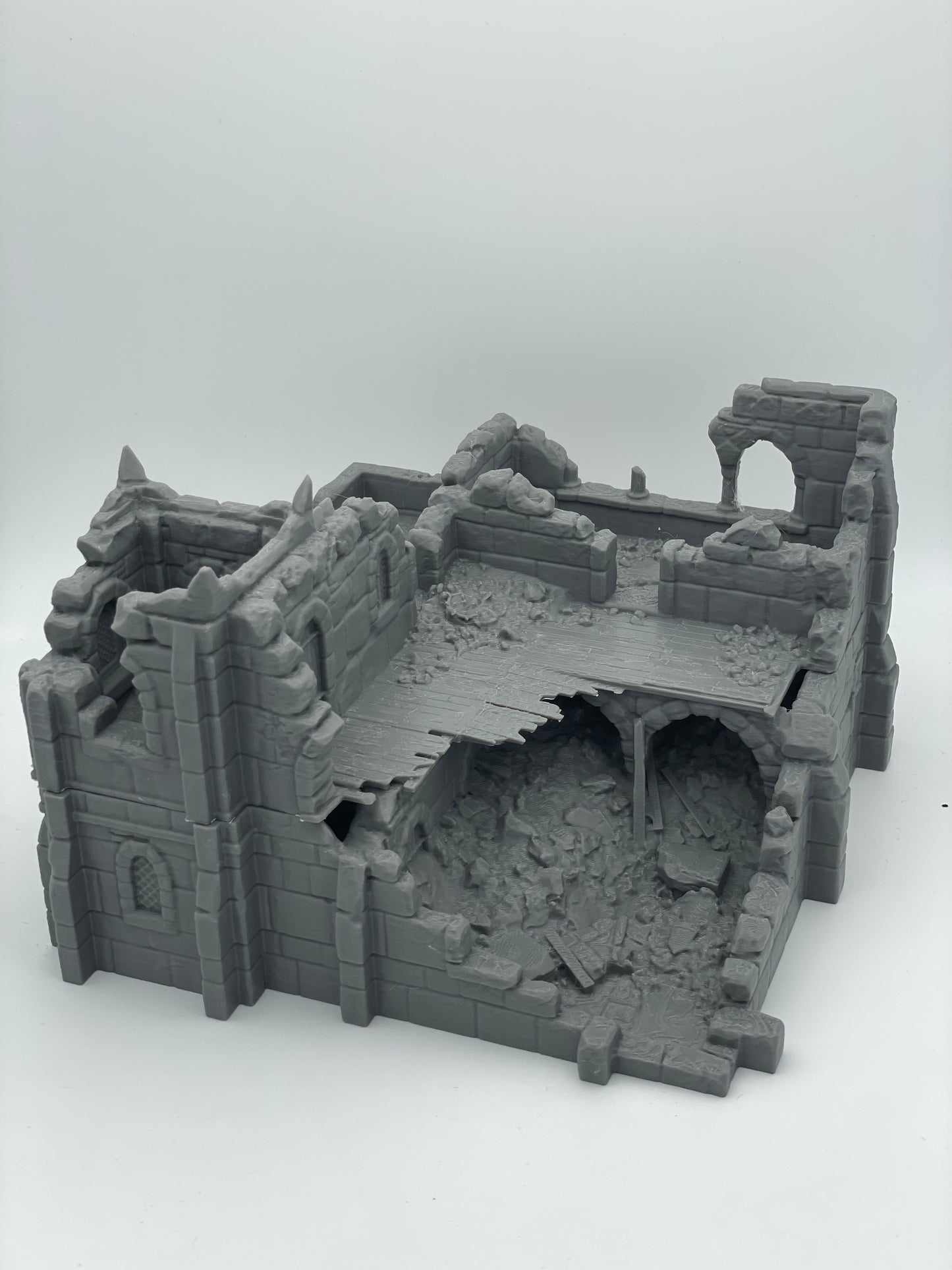 Product photo Tabletop 28mm The Printing Goes Ever On (TPGEO) 0: Ruins of medieval dwelling C - Remains of a building from the human realm Gonthan