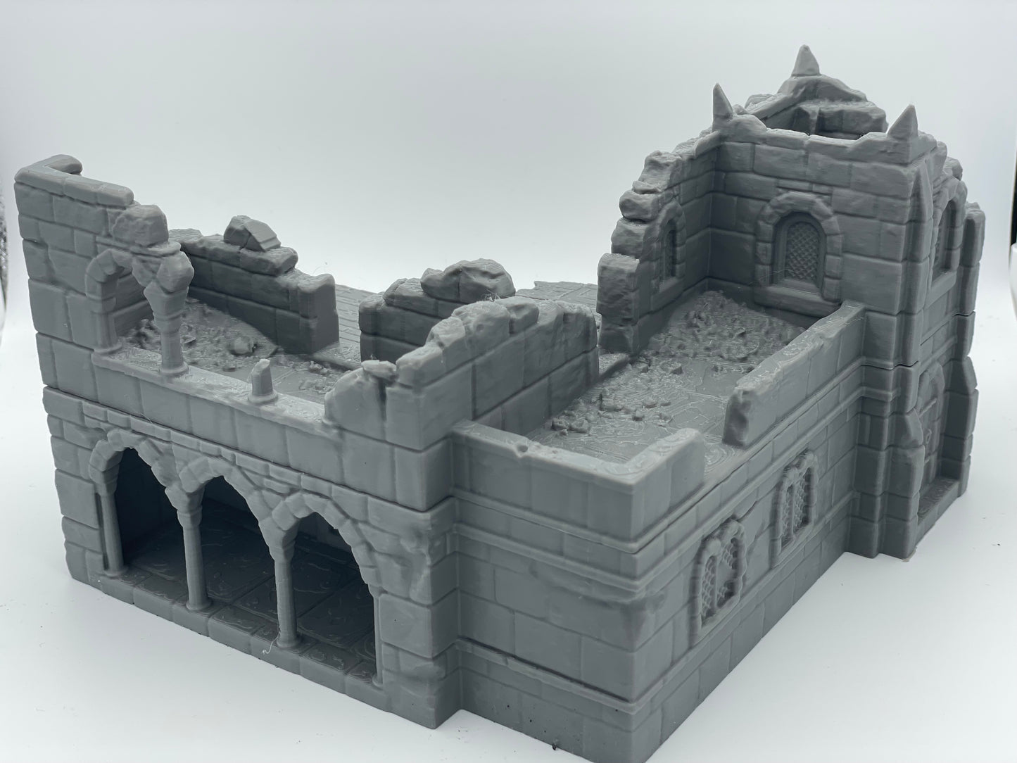 Product photo Tabletop 28mm The Printing Goes Ever On (TPGEO) 0: Ruins of medieval dwelling C - Remains of a building from the human realm Gonthan