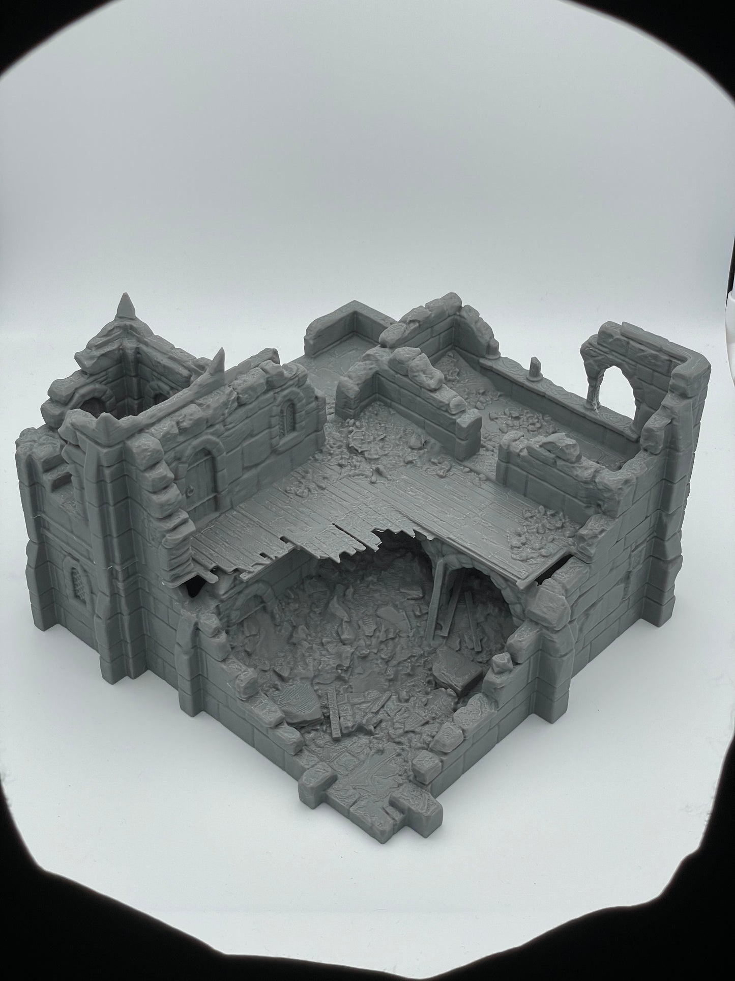Product photo Tabletop 28mm The Printing Goes Ever On (TPGEO) 0: Ruins of medieval dwelling C - Remains of a building from the human realm Gonthan