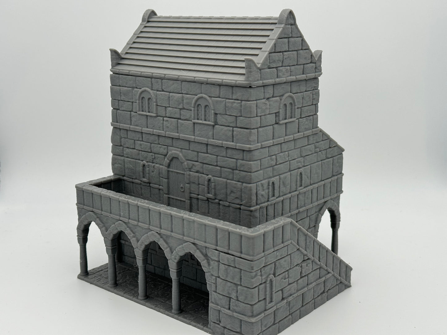 Product photo Tabletop 28mm The Printing Goes Ever On (TPGEO) 0: House B Ivory City - Kingdom of Gonthan Building - Tabletop Terrain