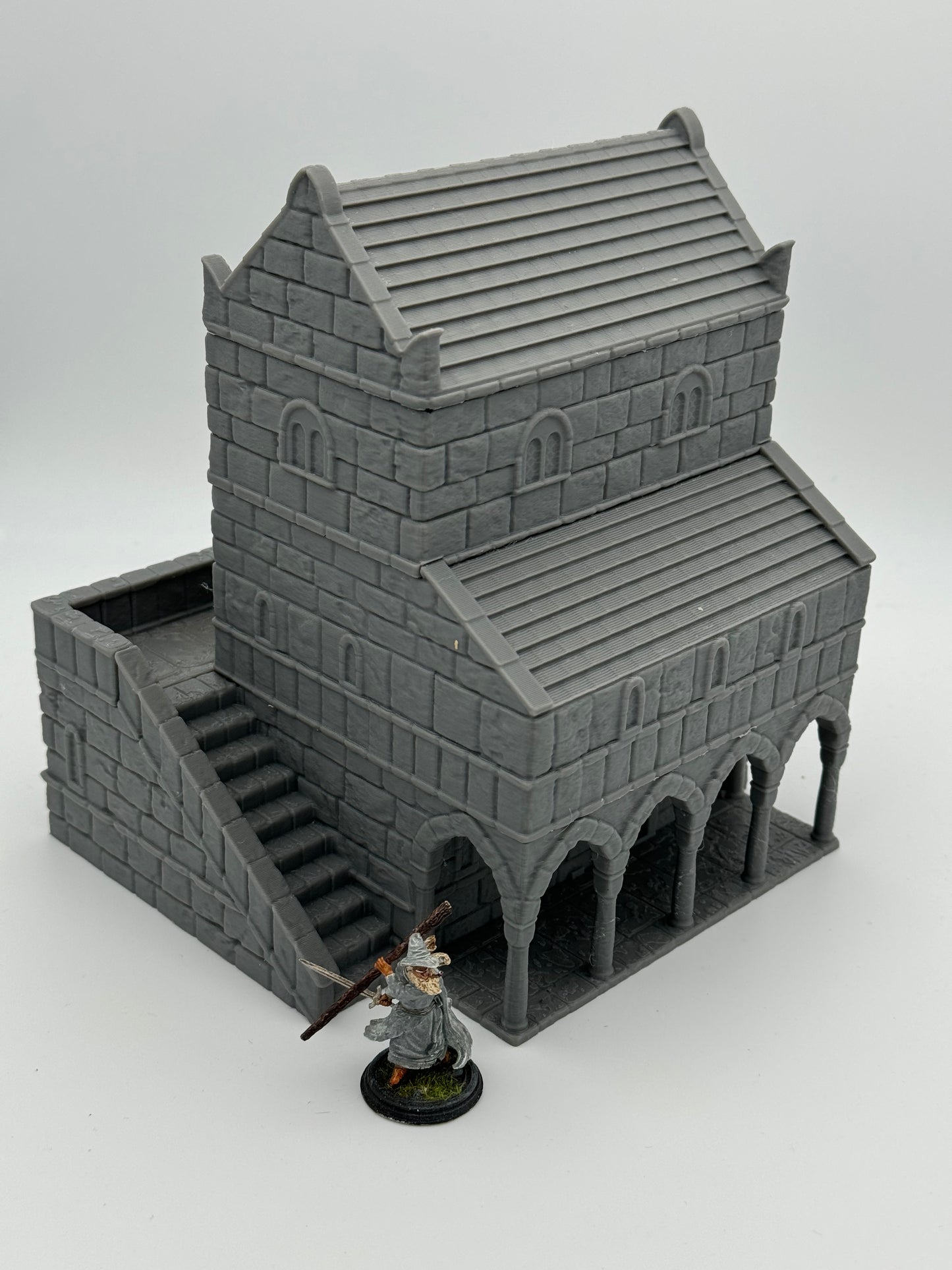 Product photo Tabletop 28mm The Printing Goes Ever On (TPGEO) 0: House B Ivory City - Kingdom of Gonthan Building - Tabletop Terrain