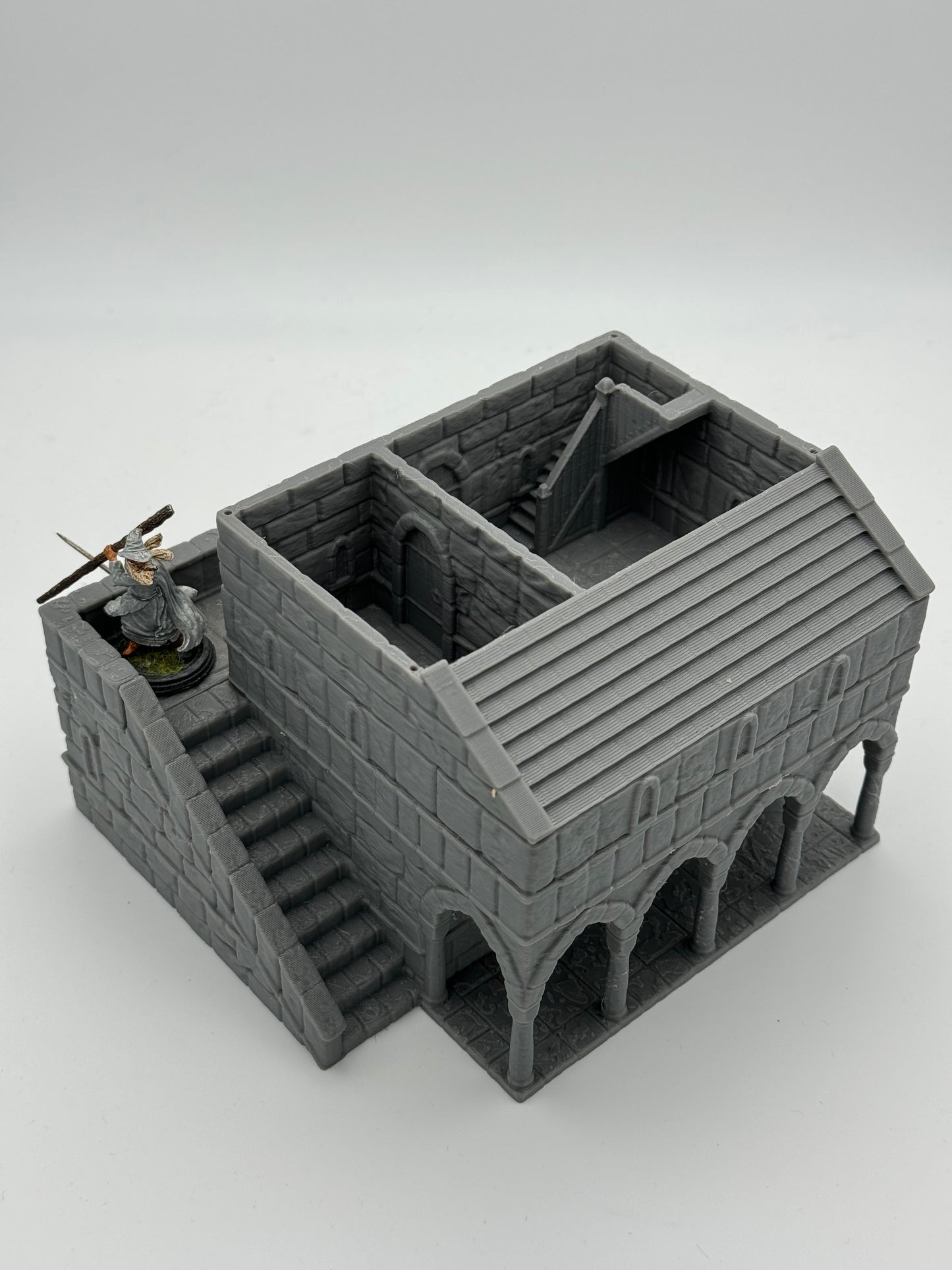 Product photo Tabletop 28mm The Printing Goes Ever On (TPGEO) 0: House B Ivory City - Kingdom of Gonthan Building - Tabletop Terrain
