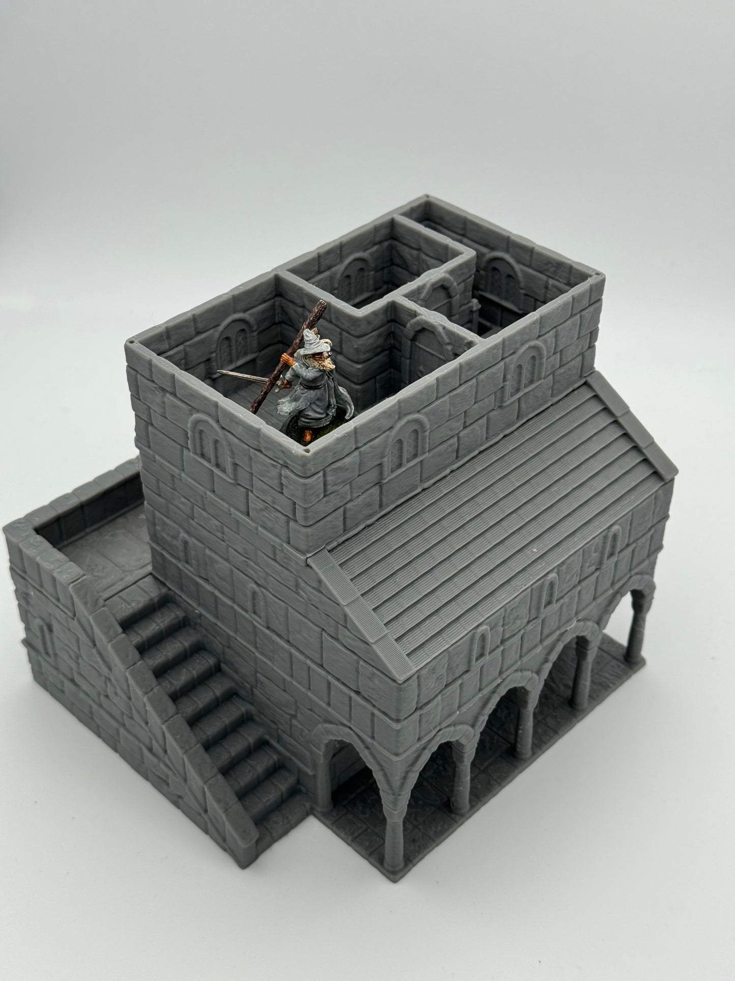 Product photo Tabletop 28mm The Printing Goes Ever On (TPGEO) 0: House B Ivory City - Kingdom of Gonthan Building - Tabletop Terrain
