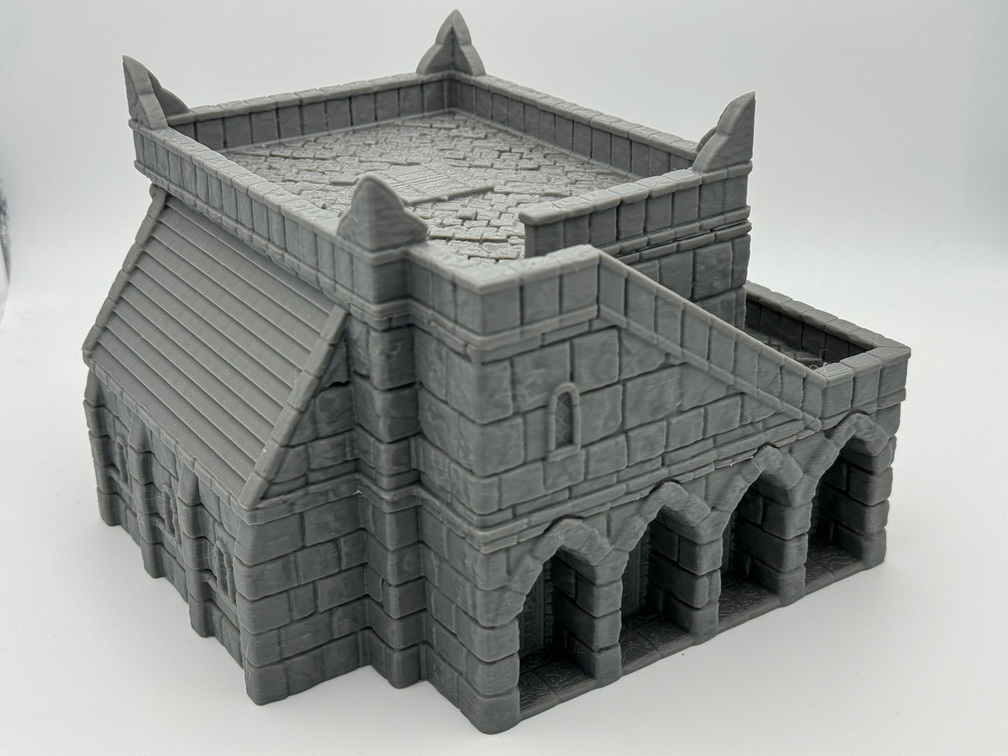 Product photo Tabletop 28mm The Printing Goes Ever On (TPGEO) 0: Marketplace Ivory City - Kingdom of Gonthan Building - Trade Hall Tabletop Terrain