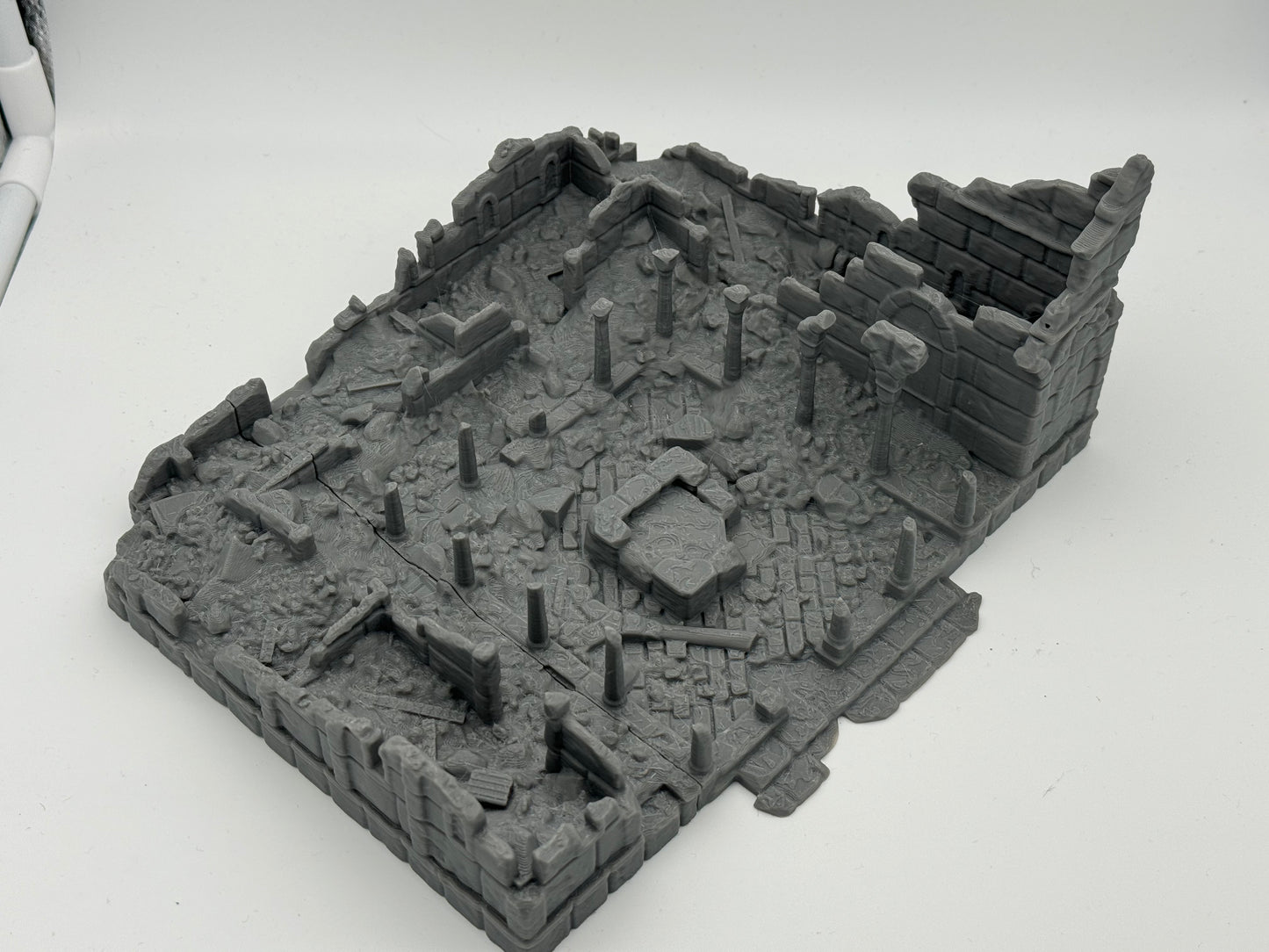 Product photo Tabletop 28mm The Printing Goes Ever On (TPGEO) 0: Hospital Ruins Ivory City - Kingdom of Gonthan - Tabletop Terrain