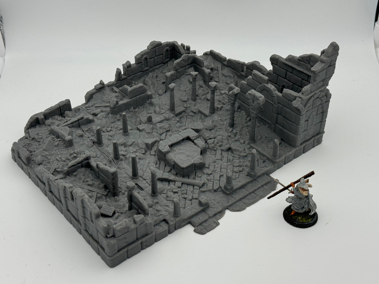 Product photo Tabletop 28mm The Printing Goes Ever On (TPGEO) 0: Hospital Ruins Ivory City - Kingdom of Gonthan - Tabletop Terrain