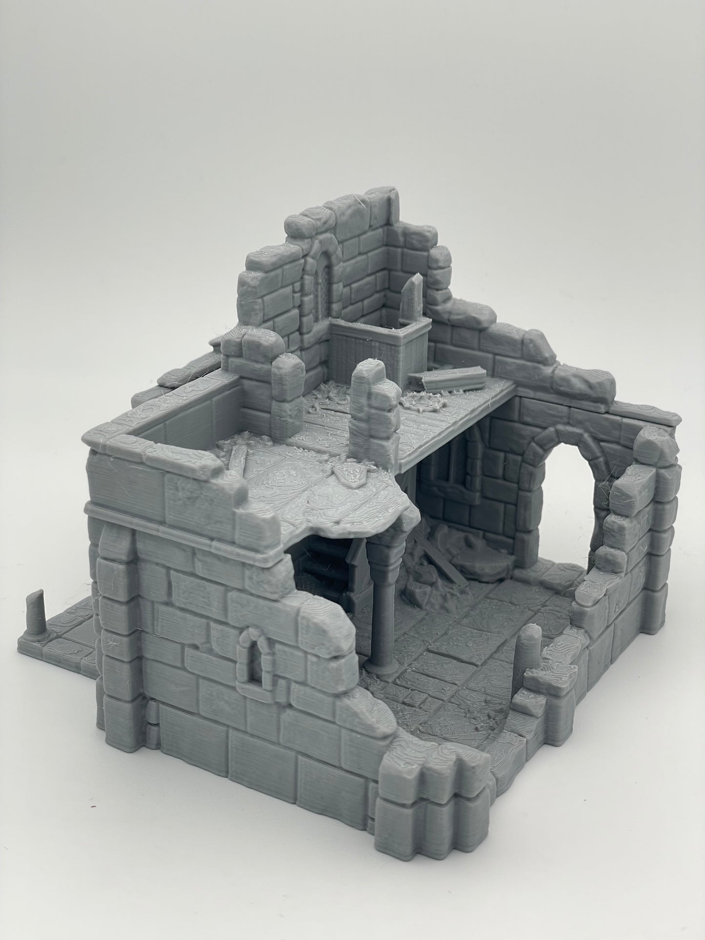 Product photo Tabletop 28mm The Printing Goes Ever On (TPGEO) 0: Ruined medieval house A2 - Remains of the building from the human realm Gonthan