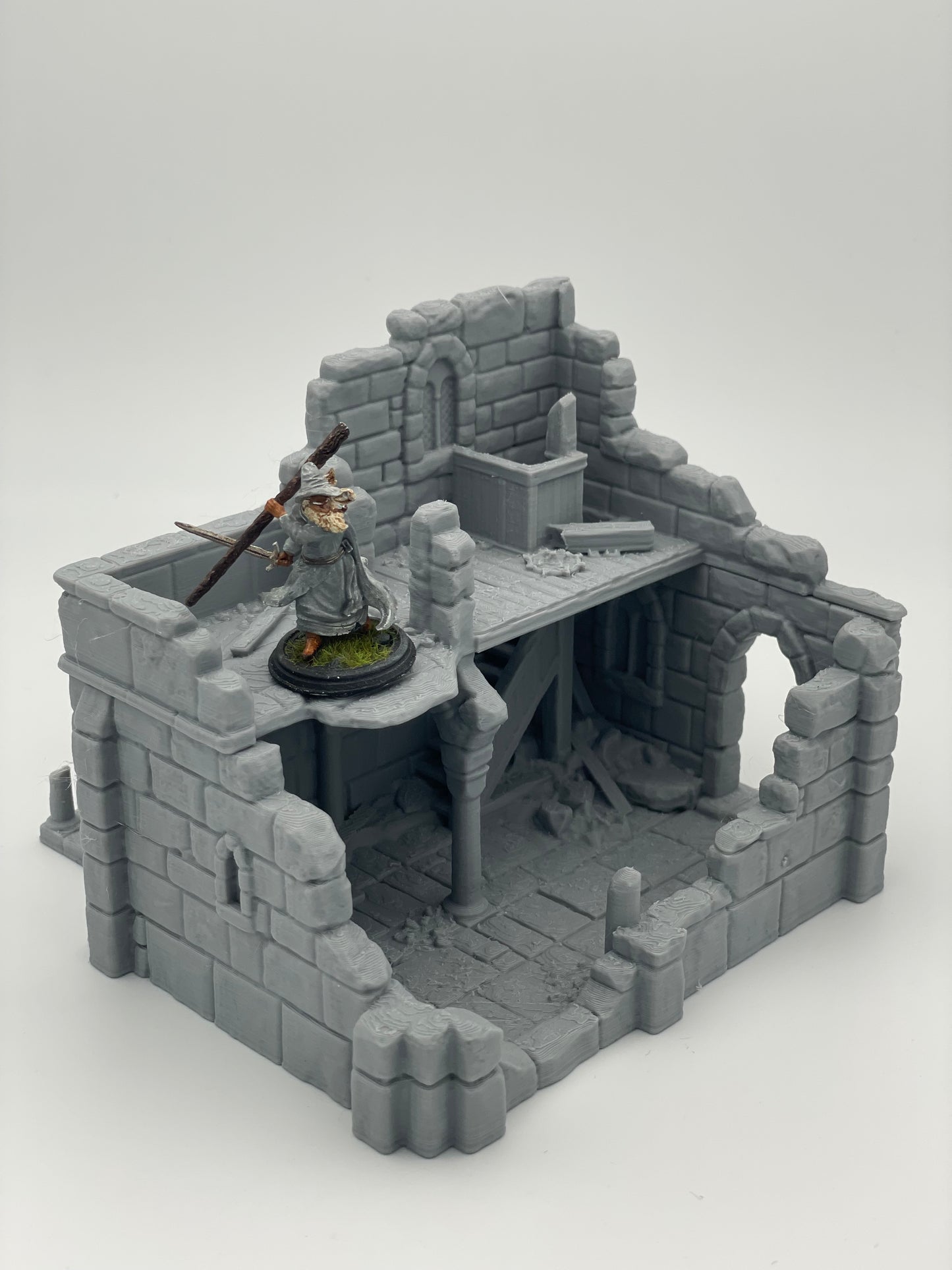 Product photo Tabletop 28mm The Printing Goes Ever On (TPGEO) 0: Ruined medieval house A2 - Remains of the building from the human realm Gonthan