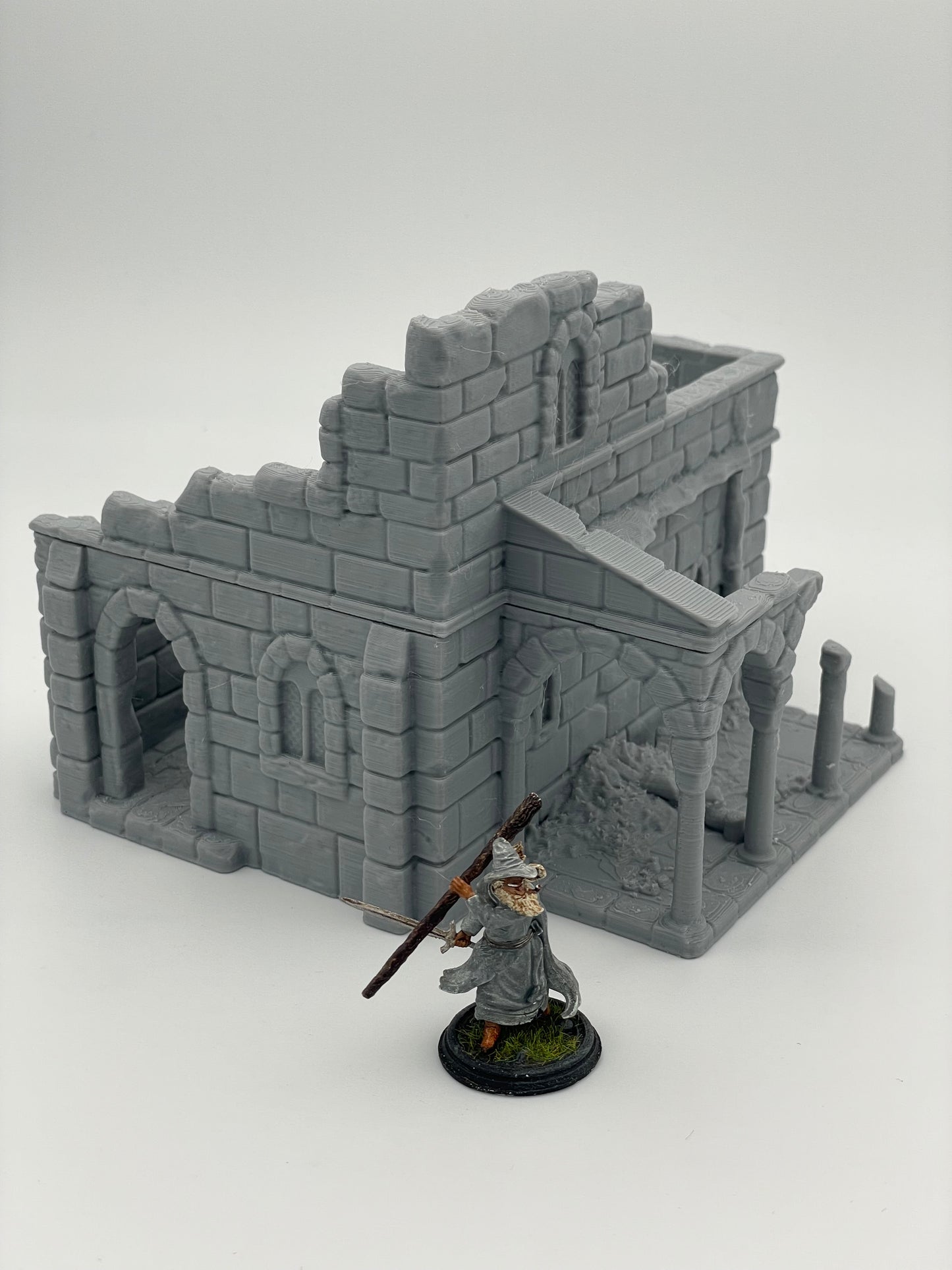 Product photo Tabletop 28mm The Printing Goes Ever On (TPGEO) 0: Ruined medieval house A2 - Remains of the building from the human realm Gonthan