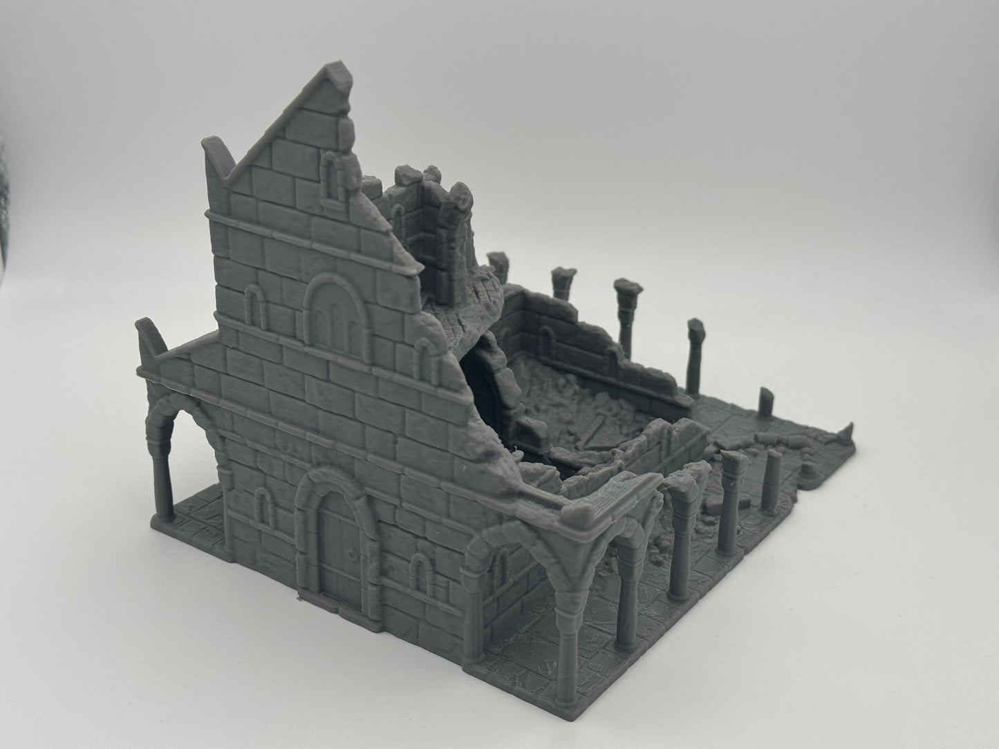 Product photo Tabletop 28mm The Printing Goes Ever On (TPGEO) 0: House A Ruins Ivory City - Kingdom of Gonthan Building - Tabletop Terrain