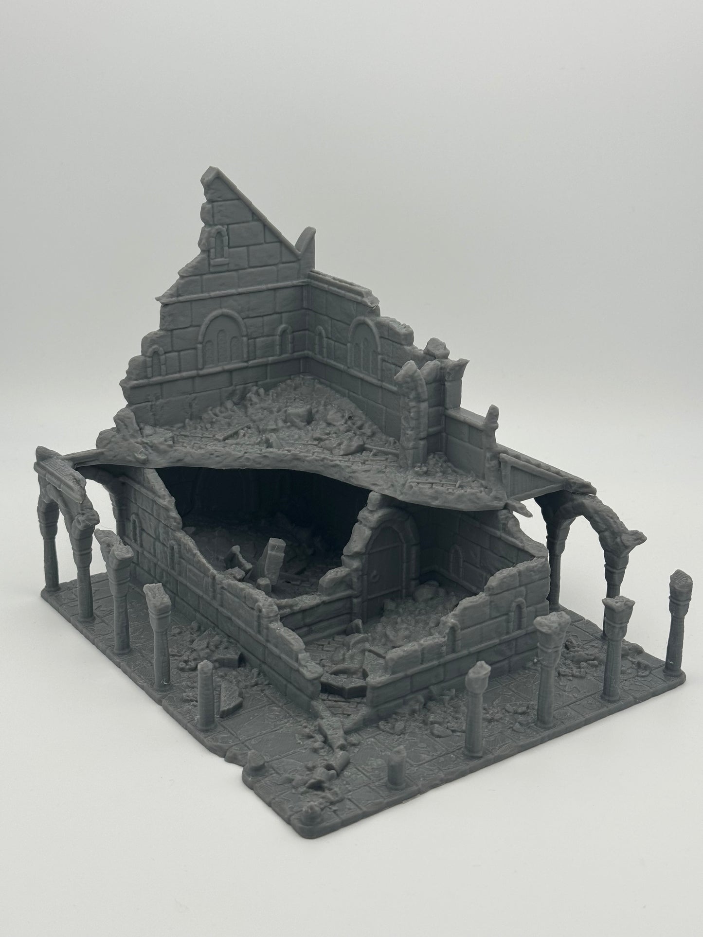 Product photo Tabletop 28mm The Printing Goes Ever On (TPGEO) 0: House A Ruins Ivory City - Kingdom of Gonthan Building - Tabletop Terrain