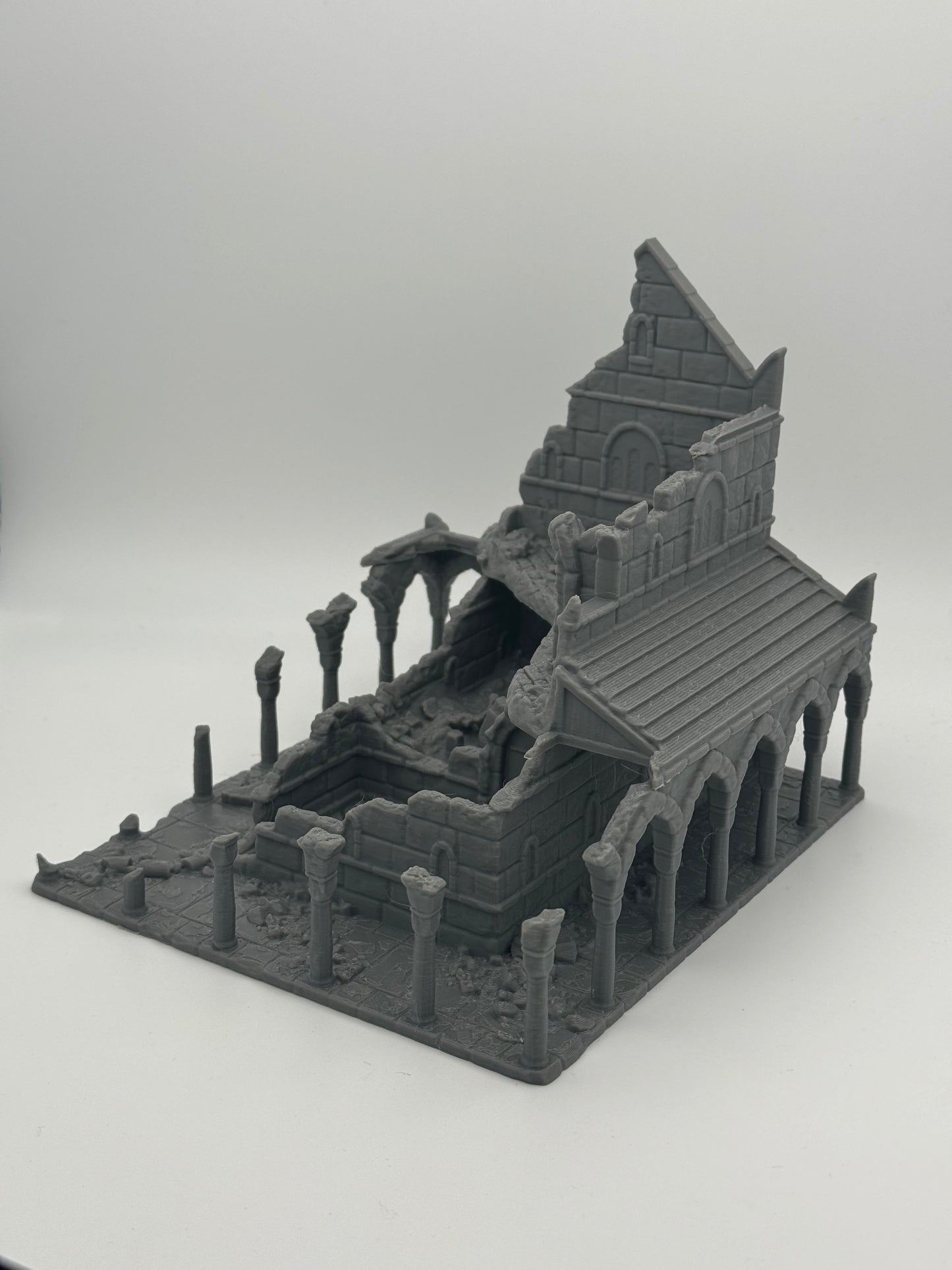 Product photo Tabletop 28mm The Printing Goes Ever On (TPGEO) 0: House A Ruins Ivory City - Kingdom of Gonthan Building - Tabletop Terrain