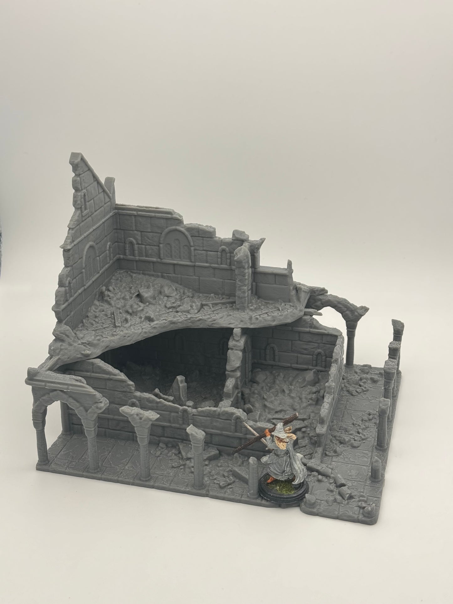 Product photo Tabletop 28mm The Printing Goes Ever On (TPGEO) 0: House A Ruins Ivory City - Kingdom of Gonthan Building - Tabletop Terrain