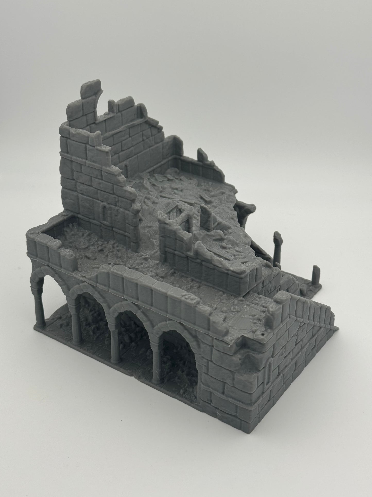 Product photo Tabletop 28mm The Printing Goes Ever On (TPGEO) 0: House B Ruins Ivory City - Kingdom of Gonthan Building - Tabletop Terrain