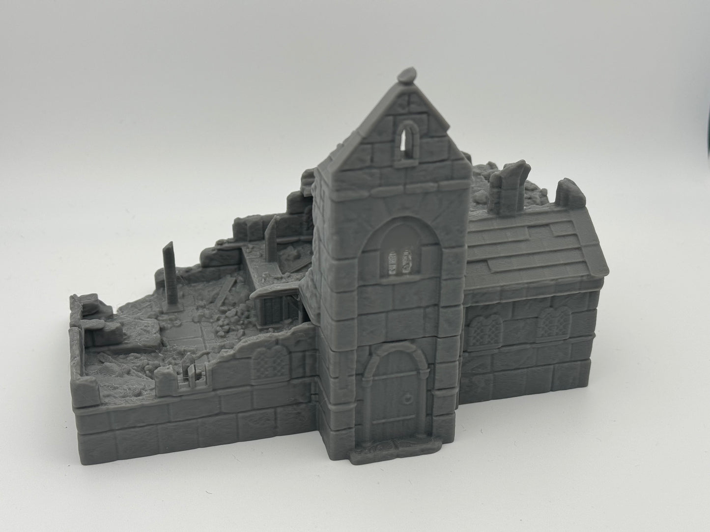 Product photo Tabletop 28mm The Printing Goes Ever On (TPGEO) 0: Inn Ruins Ivory City - Kingdom of Gonthan Building - Inn Tabletop Terrain