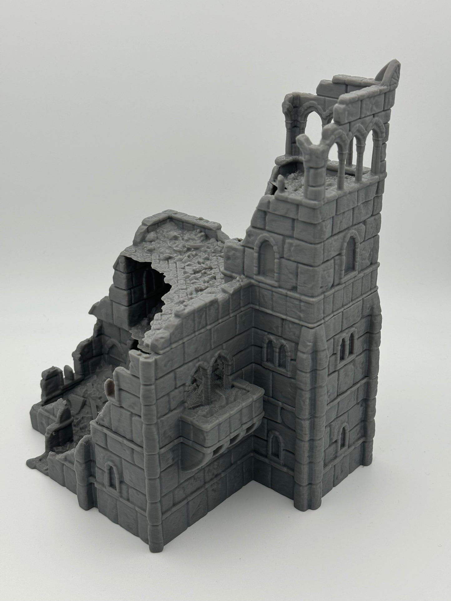 Product photo Tabletop 28mm The Printing Goes Ever On (TPGEO) 0: City Hall Ruins Ivory City - Kingdom of Gonthan Building - Town Hall Tabletop Terrain
