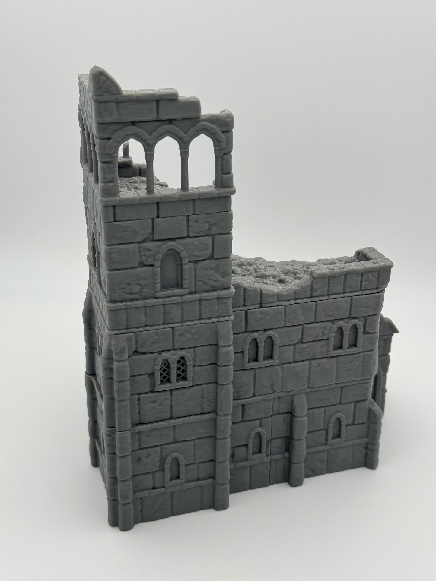 Product photo Tabletop 28mm The Printing Goes Ever On (TPGEO) 0: City Hall Ruins Ivory City - Kingdom of Gonthan Building - Town Hall Tabletop Terrain