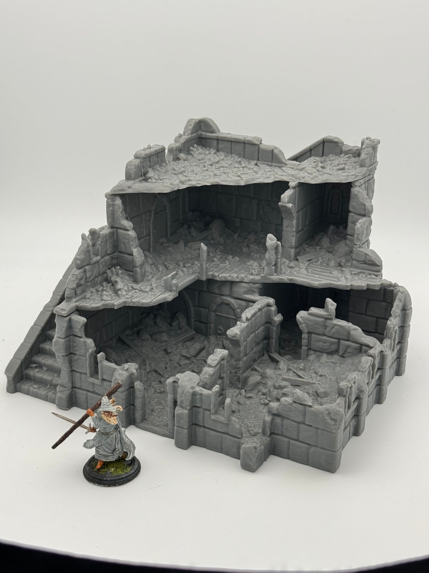 Product photo Tabletop 28mm The Printing Goes Ever On (TPGEO) 0: Marketplace Ruins Ivory City - Kingdom of Gonthan Building - Trade Hall Tabletop Terrain