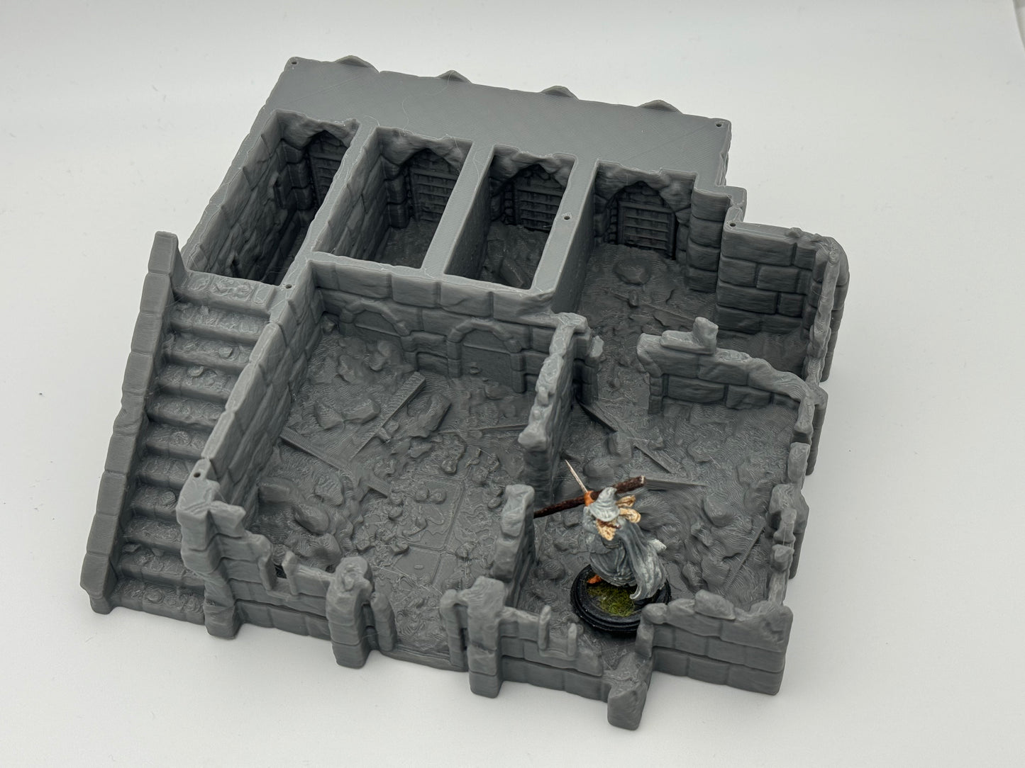 Product photo Tabletop 28mm The Printing Goes Ever On (TPGEO) 0: Marketplace Ruins Ivory City - Kingdom of Gonthan Building - Trade Hall Tabletop Terrain