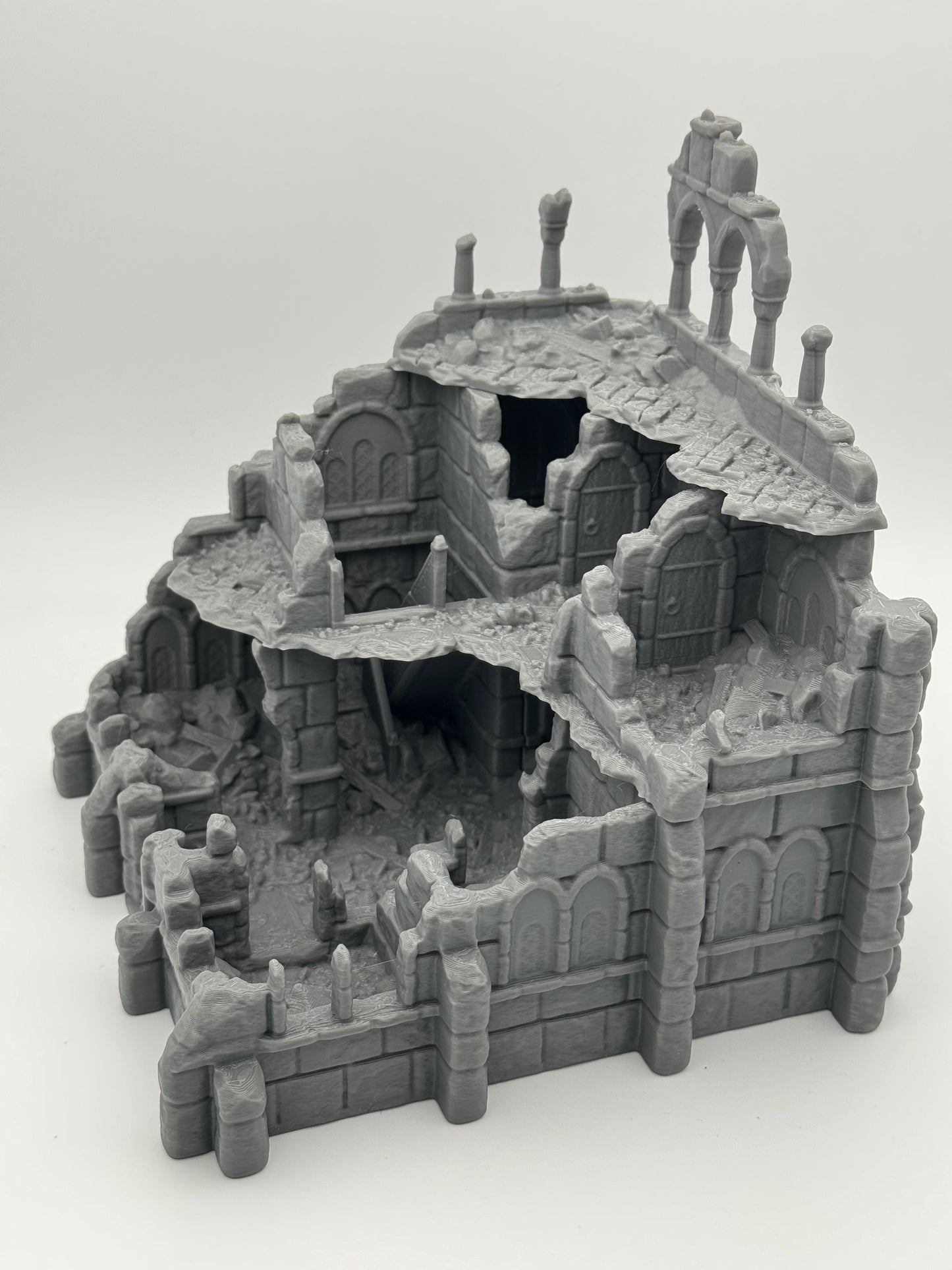 Product photo Tabletop 28mm The Printing Goes Ever On (TPGEO) 0: Warehouse Ruins Ivory City - Kingdom of Gonthan - Warehouse Tabletop Terrain