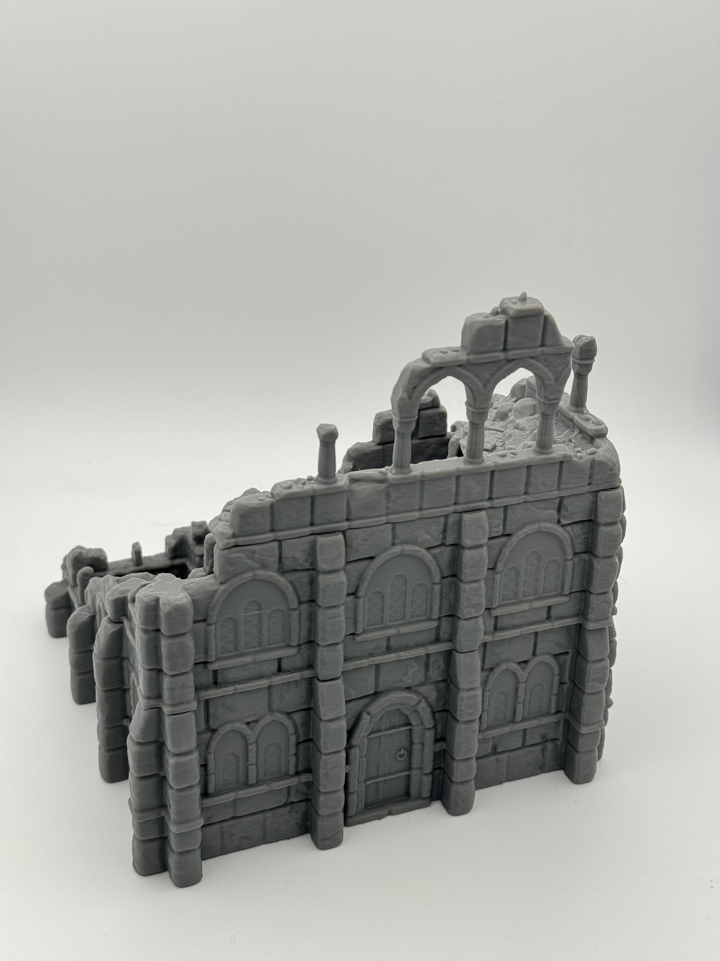 Product photo Tabletop 28mm The Printing Goes Ever On (TPGEO) 0: Warehouse Ruins Ivory City - Kingdom of Gonthan - Warehouse Tabletop Terrain