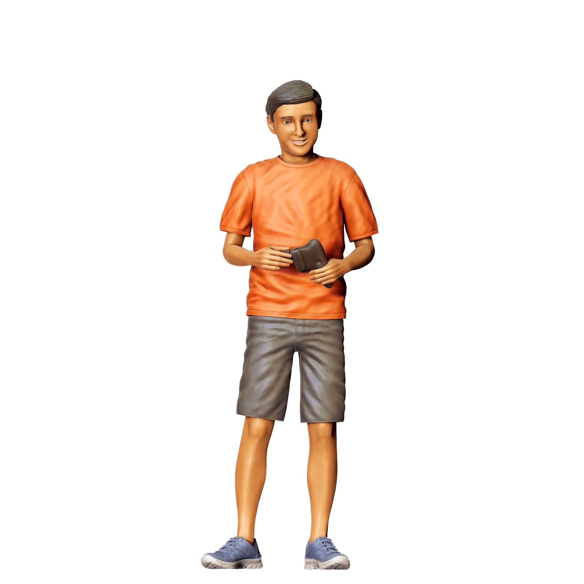 Diorama model building product photo 0: Playing children with remote-controlled cars - Play streets set