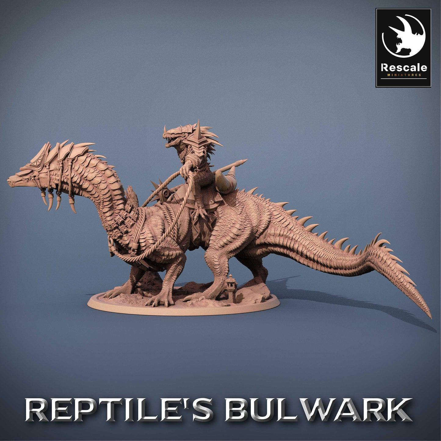 Lizardfolk Rider - Lizard Warrior on Dinosaur Mount (C5)